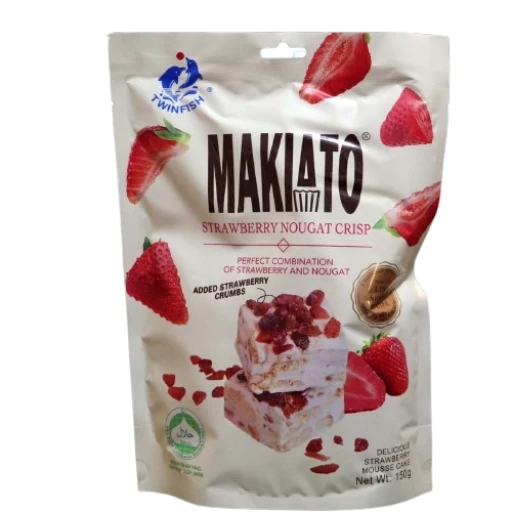 Makiato Strawberry Nougat Crisp Candy 150g