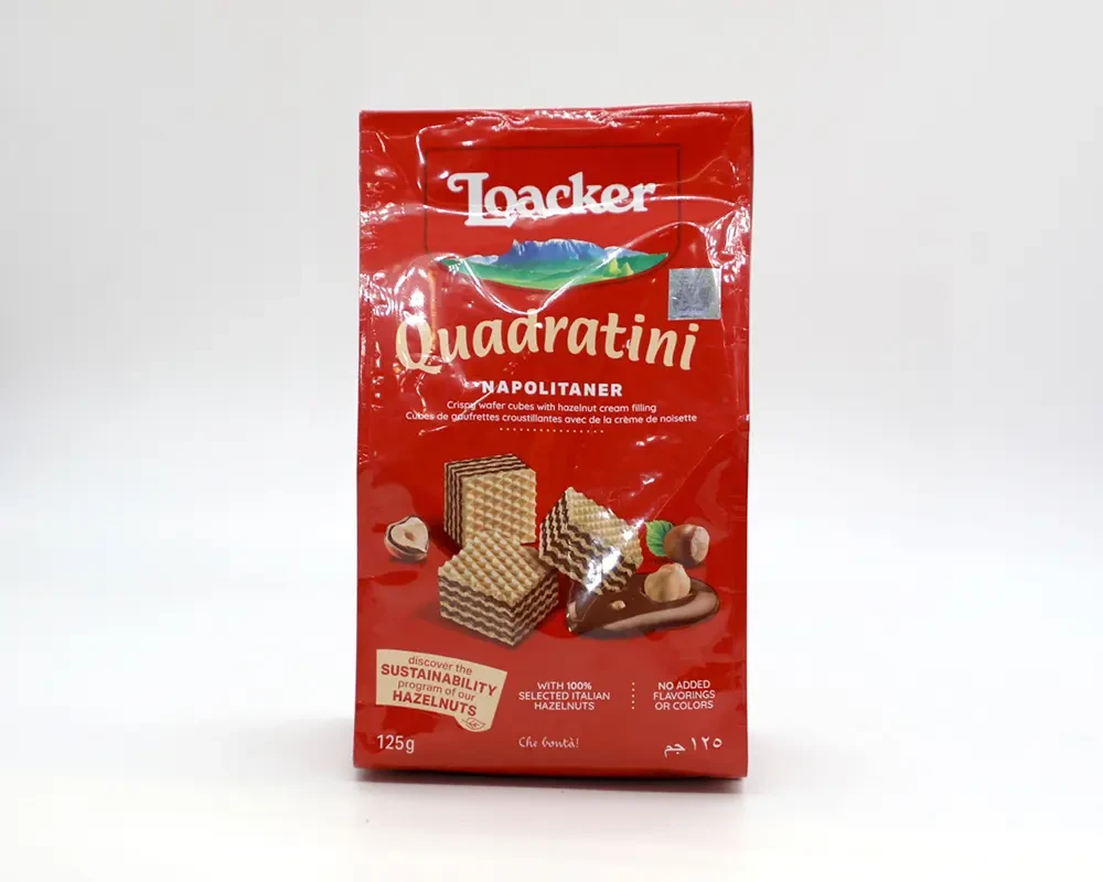 Loacker Quadratini Napolitaner Wafer 125gm