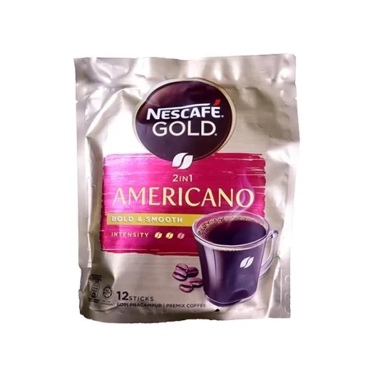 Nascafe Gold 2in1 Americano Bold & Smooth Coffee 11gx12s 132g
