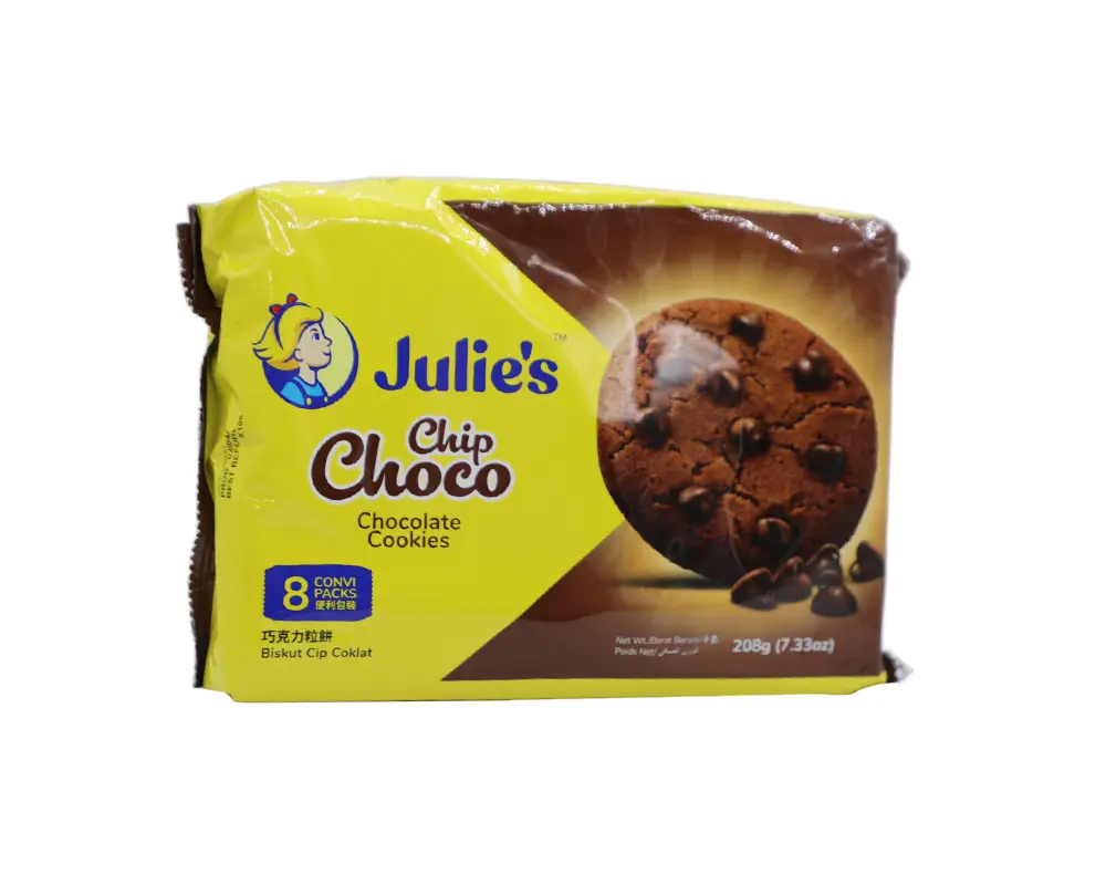 Julies Chips Choco Chocolate Biscuits 208gm Malaysia