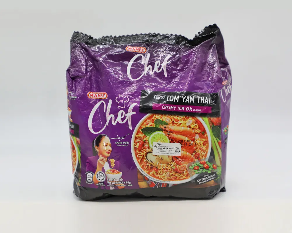 Mamee Chef Instant Noodles Spicy Tom Yam (4X82)gm