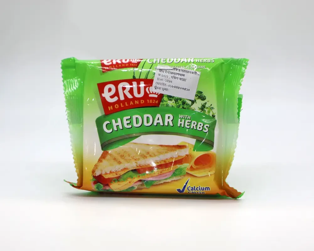 ERU Cheddar W.Herbs 8 Slices Cheese 150gm