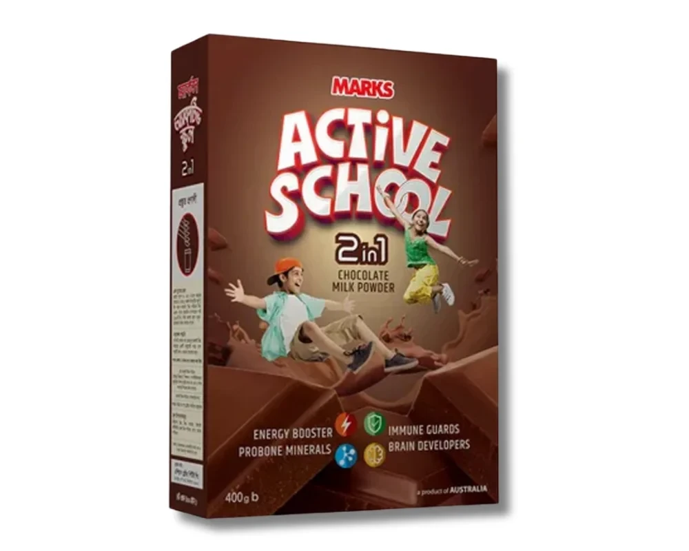 Marks Active School 2in1 Chocolate Milk Powder 400gm