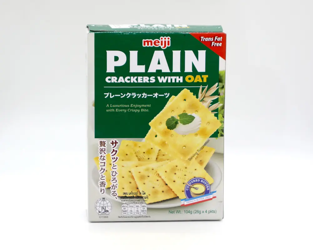 Meiji Plain Crackers with Oat 104gm