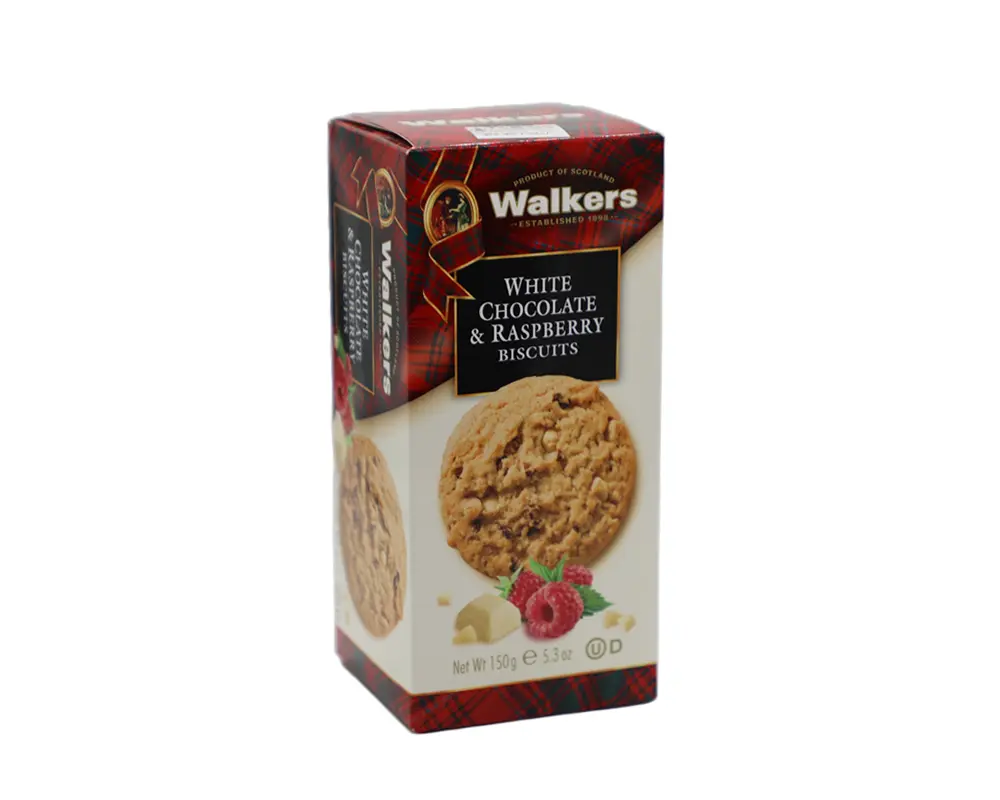 Walkers White Chocolate & Raspberry Biscuit 150gm