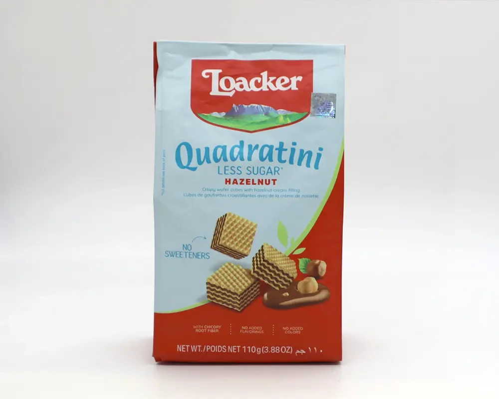 Loacker Quadratini Less Sugar Hazel Wafer 110gm